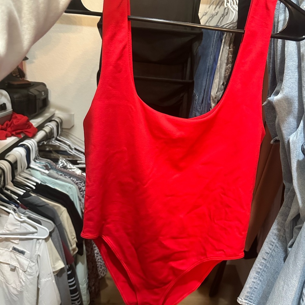 a new day Red bodysuit